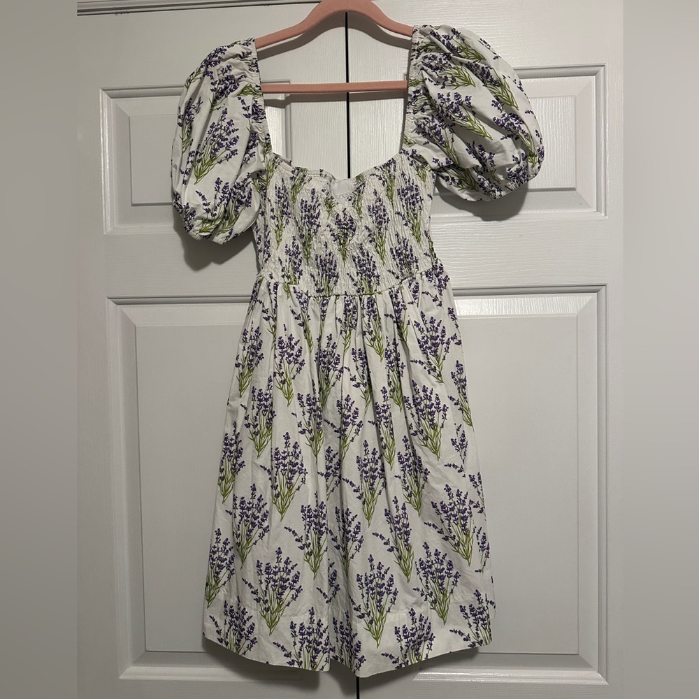 Floral Puff Sleeve Kids Dress